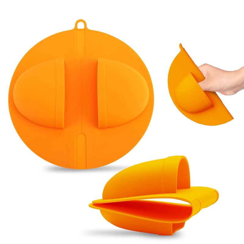 V TOWER 2Pcs BBQ Grill Mitts for Outdoor Grill with Heat Resistant up to 480°F - Secure Grip BBQ Mitts for Grilling, Dishwasher Safe & Food-Grade Material - Flexible & Non-Slip Silicone Oven Mit - Image 1